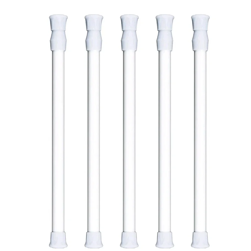 5 Pack twist Tension multi purpose Rods White Ajustable